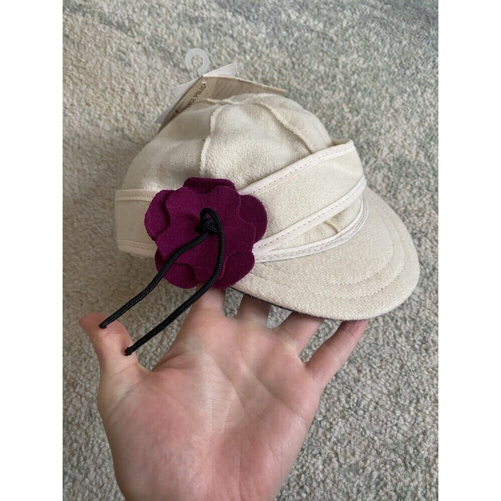 NEW! The Lil Petal Pusher Sz XL Stormy Kromer Girls Hat Winter White/Raspberry